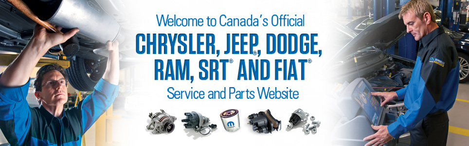 Welcome to Canada's Official Chrysler, Jeep®, Dodge, Ram and Fiat® Service and Parts Website.